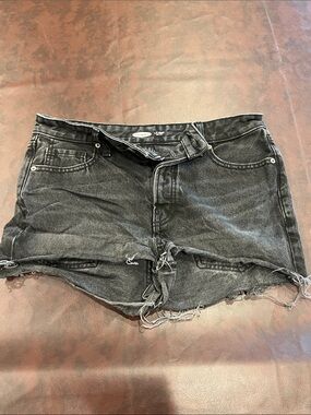 Old Navy Black Distressed Cutoff Denim Shorts